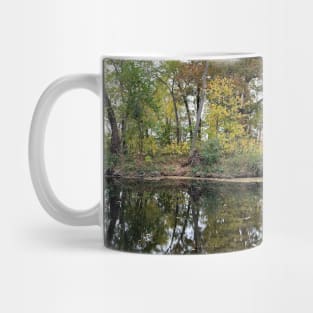 Fall Foliage Panoramic Creek - Indian Creek in Overland Park Mug